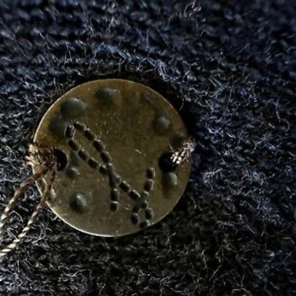 💕 3/$25 💕 H&M L.O.G.G. Linen Blend Navy Cardigan Sweater - Picture 3 of 6